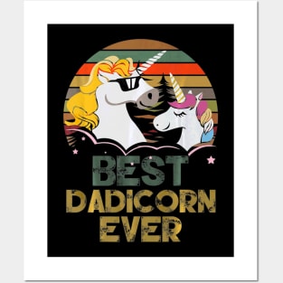 Best Dadicorn Ever Fathers Day Posters and Art